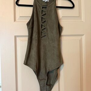 Charlotte Russe Olive Bodysuit